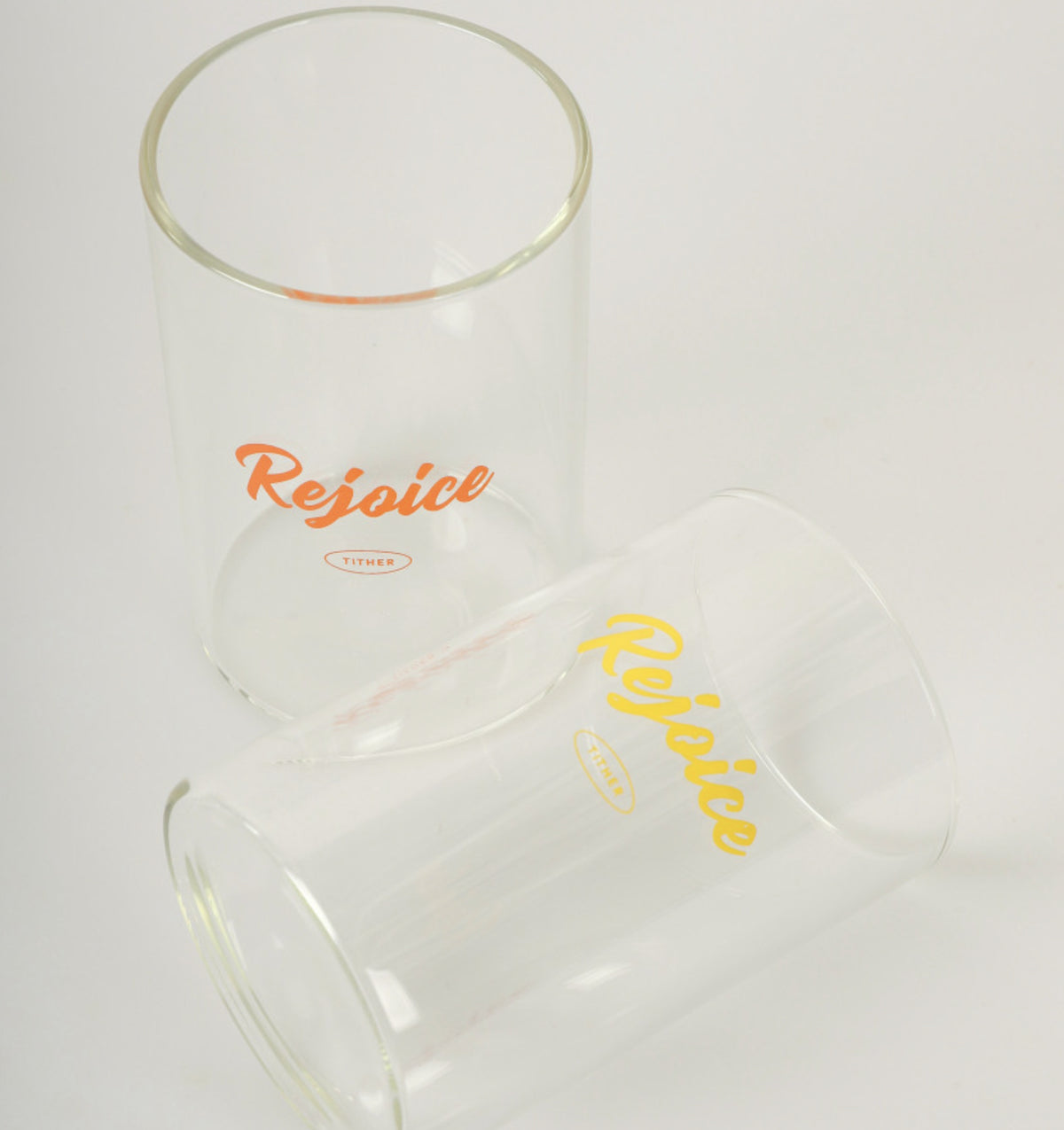 Rejoice Christian Glass Cup – 430ml Heat-Resistant Glass Tumbler | 1 Thessalonians 5:16-18 | Inspirational Faith-Based Drinkware | Made in Korea | 2 Colors
