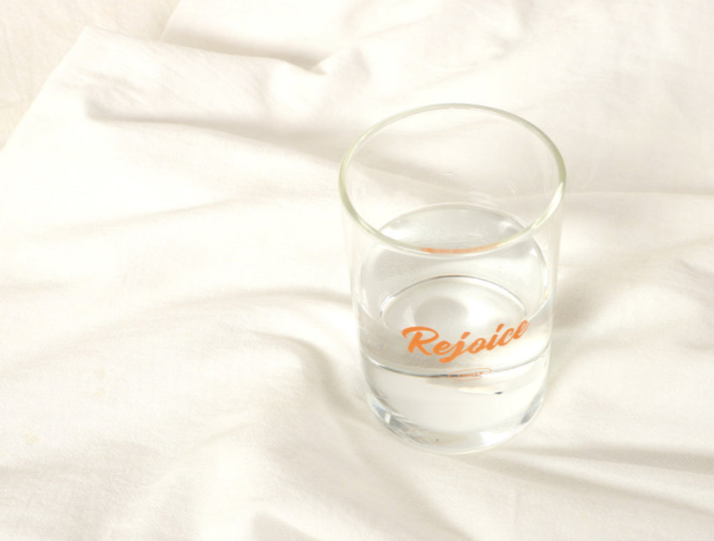 Rejoice Christian Glass Cup – 430ml Heat-Resistant Glass Tumbler | 1 Thessalonians 5:16-18 | Inspirational Faith-Based Drinkware | Made in Korea | 2 Colors