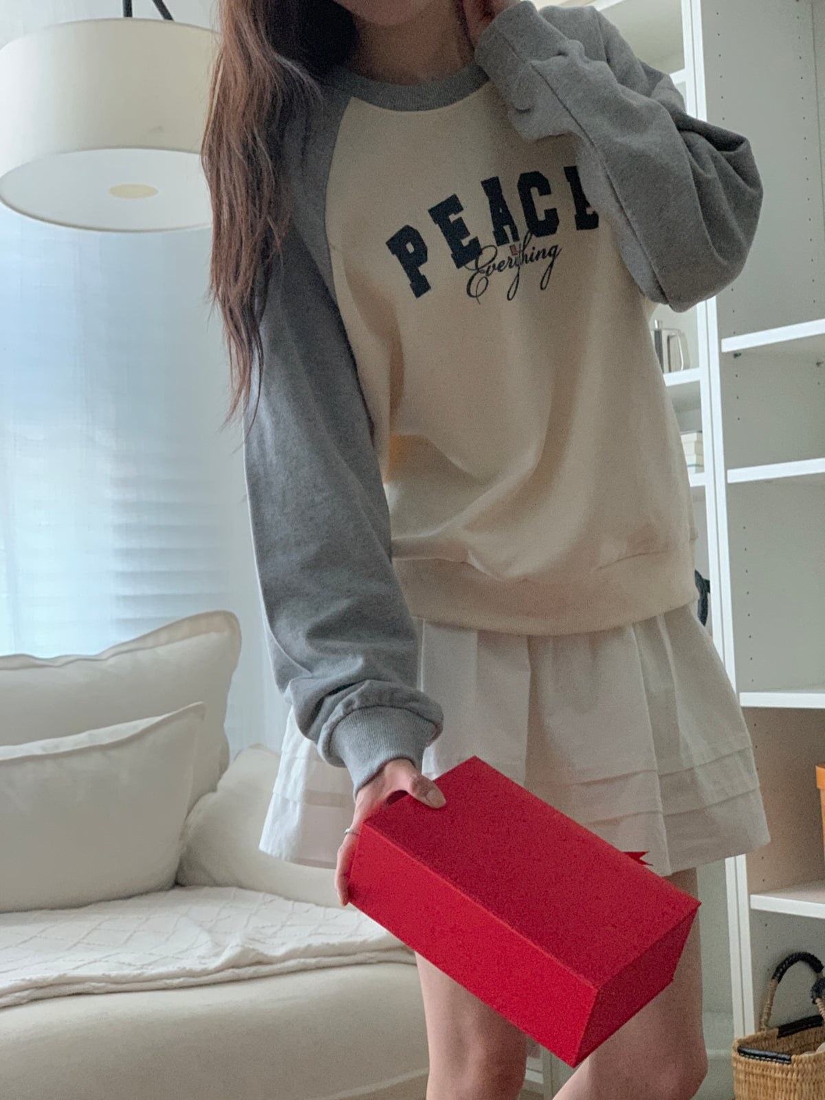 Peace Is Everything Christian Raglan Sweatshirt – Vintage Graphic Crewneck Pullover | 100% Cotton | Made in Korea