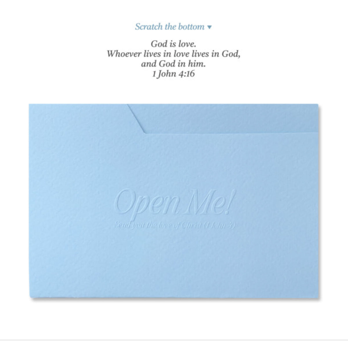 Christian Scripture Scratch Card – 1 John Bible Verse Encouragement Card, Made in Korea