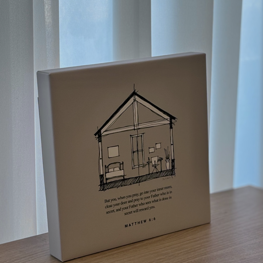 Prayer in the Inner Room – Matthew 6:6 Canvas Art