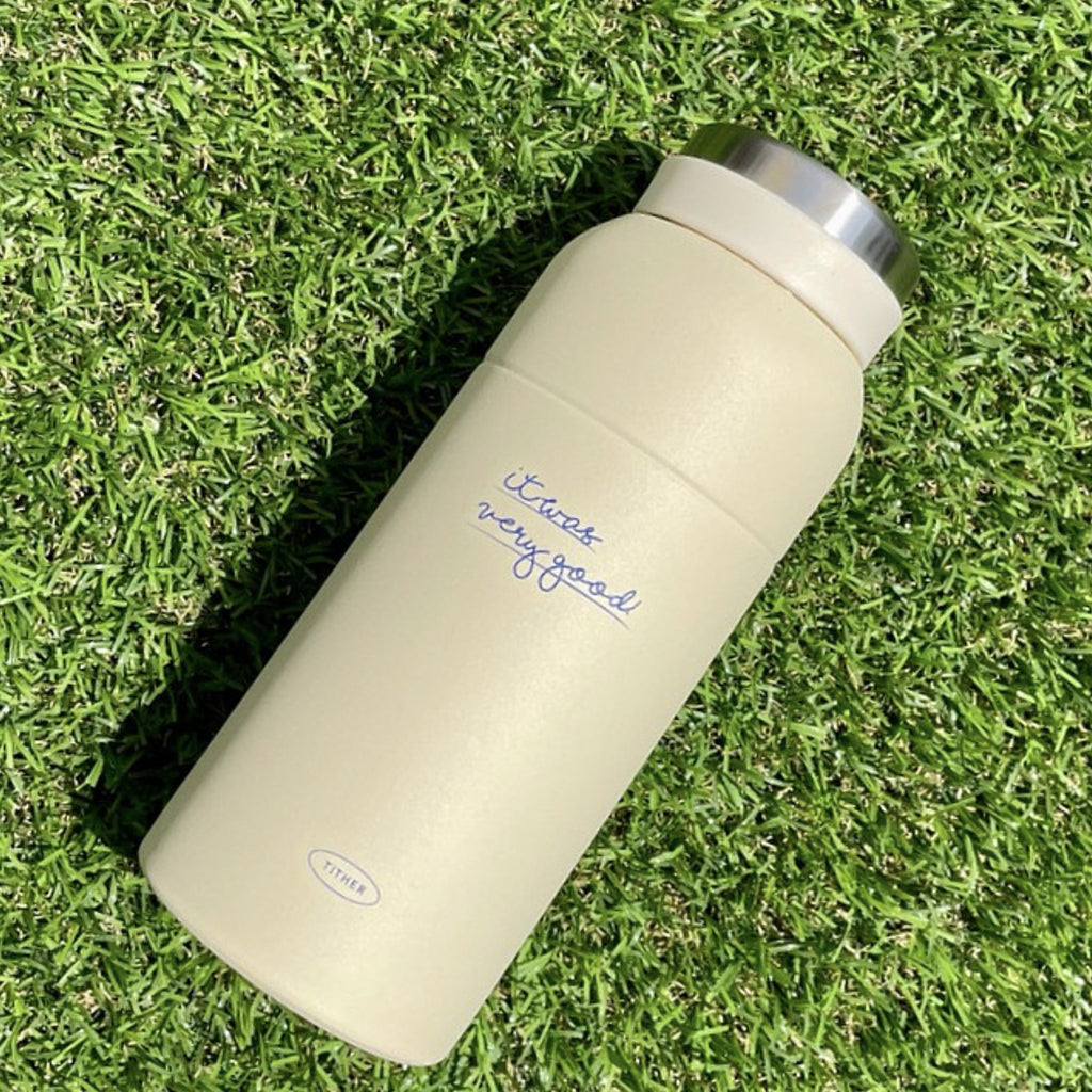 It Was Very Good Christian Stainless Steel Tumbler – Genesis 1:12 Bible Verse Water Bottle, 350ml (12 oz), Ivory | Faith-Inspired Gift