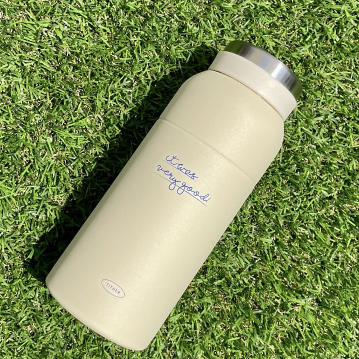 It Was Very Good Christian Stainless Steel Tumbler – Genesis 1:12 Bible Verse Water Bottle, 350ml (12 oz), Ivory | Faith-Inspired Gift