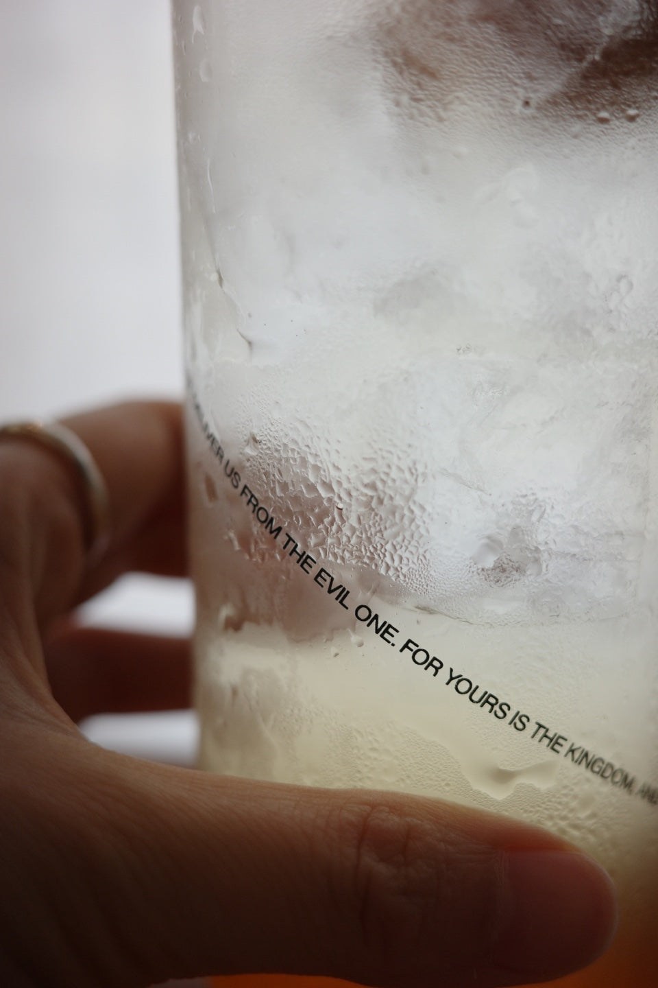 Lord's Prayer Lettering Glass
