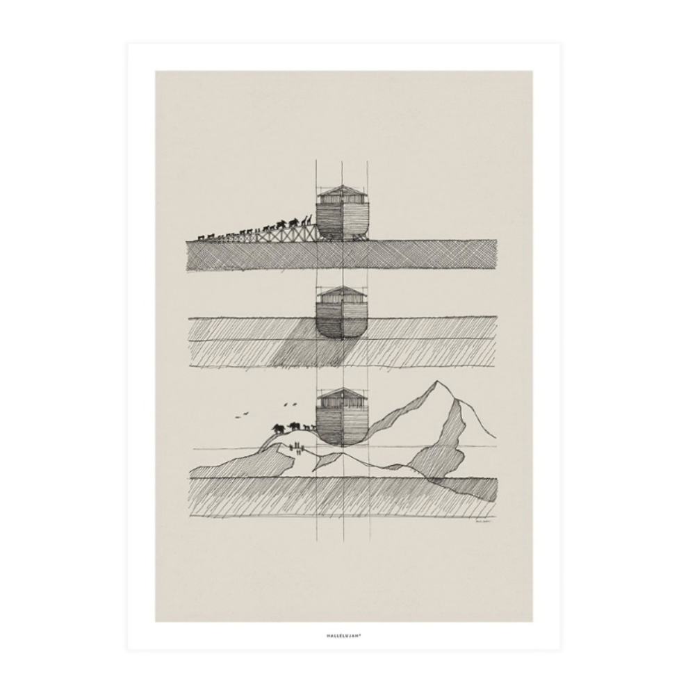 Noah’s Ark – Genesis 6–9 Architectural Scripture Art Print