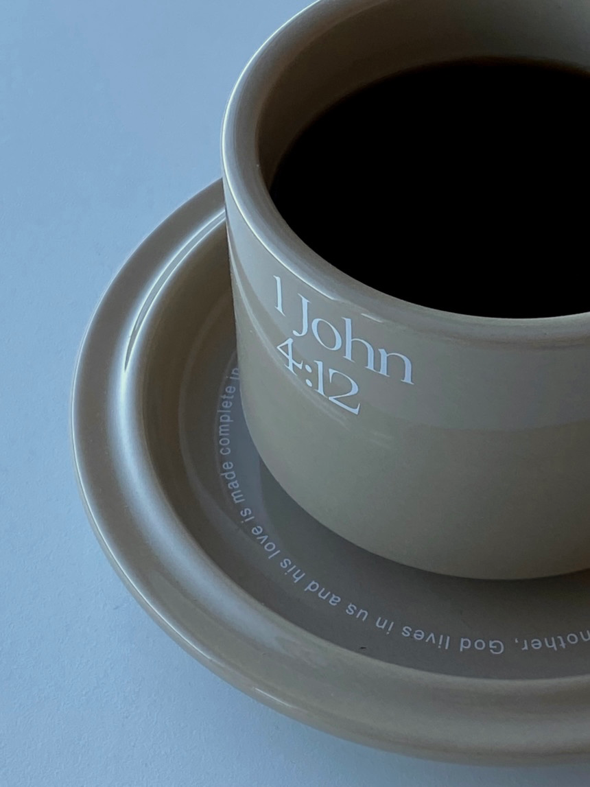1 John Coffee Cup and Saucer Set