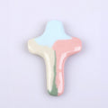 Handmade Marble Ceramic Cross Magnet – Pastel Christian Gift, Faith-Inspired Home Decor, Made in Korea