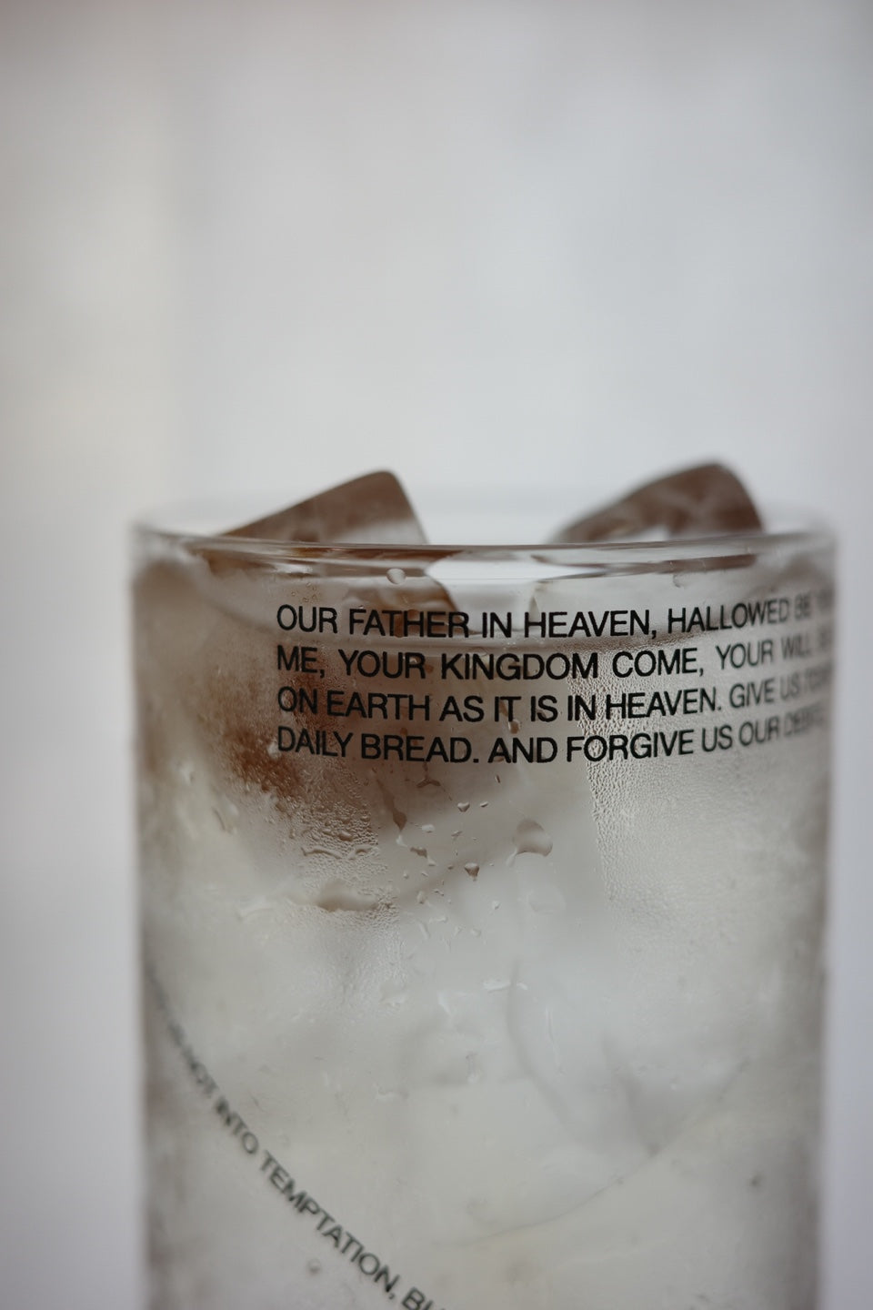 Lord's Prayer Lettering Glass