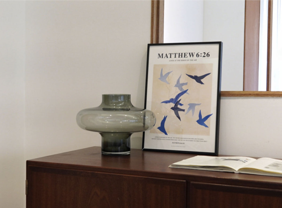 Matthew 6:26 Christian Art Print – Birds of the Air Bible Verse Wall Art, A3 & A4 Faith Poster