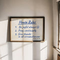 House Rules Christian Wall Art – 1 Thessalonians 5:16–18