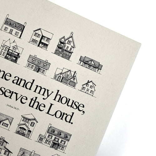 As for Me and My House — "We Will Serve the Lord" Canvas Wall Art (Joshua 24:15)