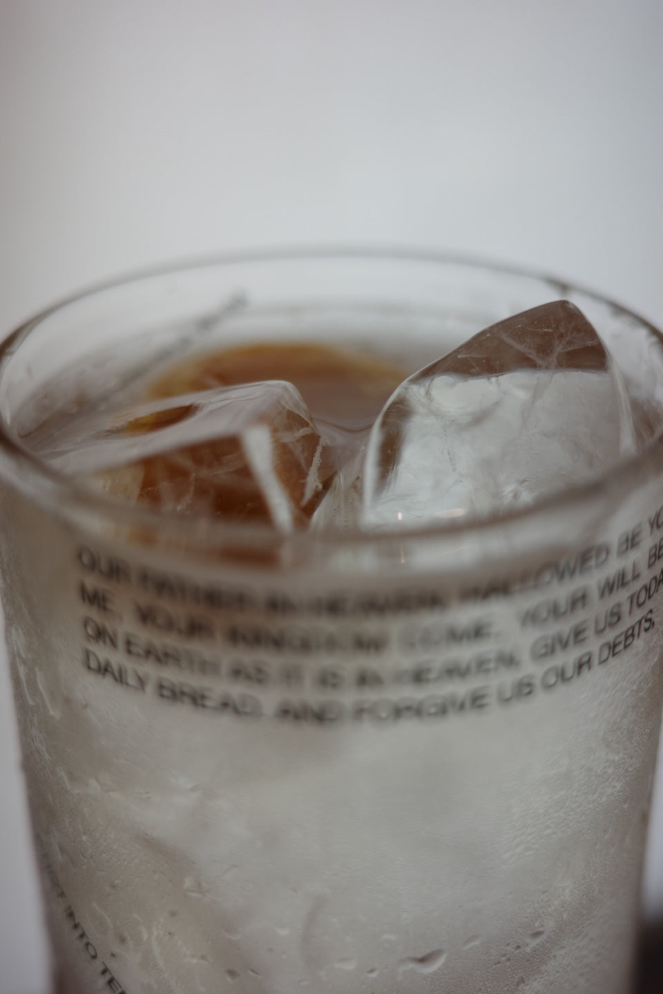 Lord's Prayer Lettering Glass