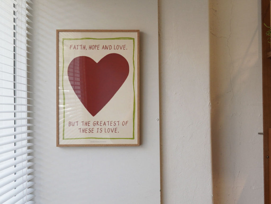 Faith Hope & Love Christian Art Print – Made in Korea