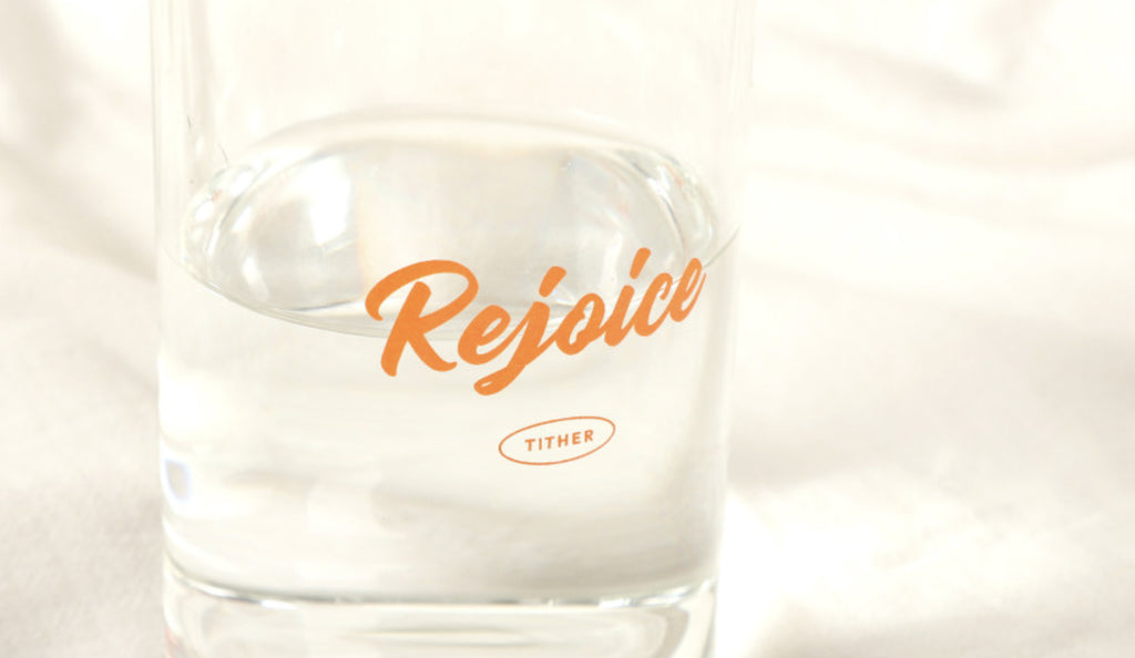 Rejoice Christian Glass Cup – 430ml Heat-Resistant Glass Tumbler | 1 Thessalonians 5:16-18 | Inspirational Faith-Based Drinkware | Made in Korea | 2 Colors