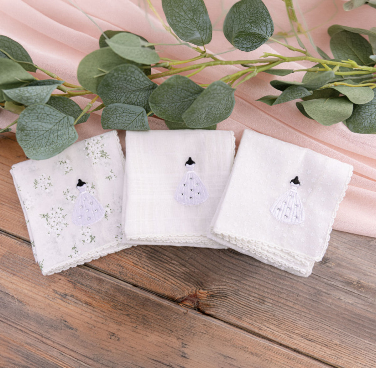 Bride of Christ Embroidered Cotton Handkerchief