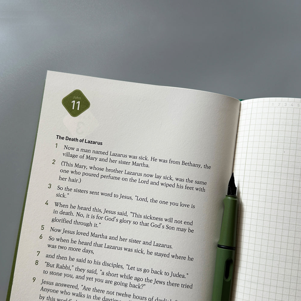 Gospel of John Scripture Writing Journal – NIV English Bible Copywork, Green Hardcover, 212 Pages
