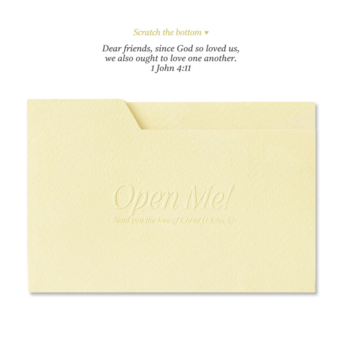 Christian Scripture Scratch Card – 1 John Bible Verse Encouragement Card, Made in Korea