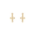 Celeste Cross Earrings - 92.5 Silver with Swarovski Pearls