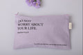 Do Not Worry Christian Canvas Zipper Pouch – Matthew 6:25-26 Bible Verse | Faith-Inspired Makeup & Travel Organizer | 5 Colors