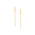 Aurora Swarovski Pearl Line Earring  Gold-Plated 92.5 Silver