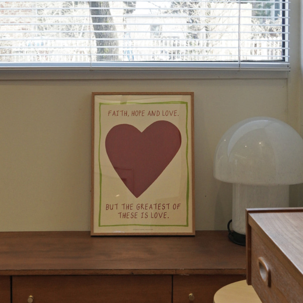 Faith Hope & Love Christian Art Print – Made in Korea