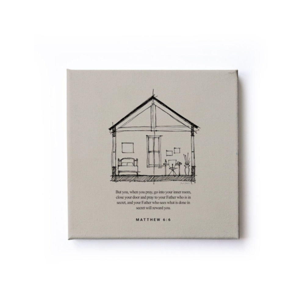 Prayer in the Inner Room – Matthew 6:6 Canvas Art
