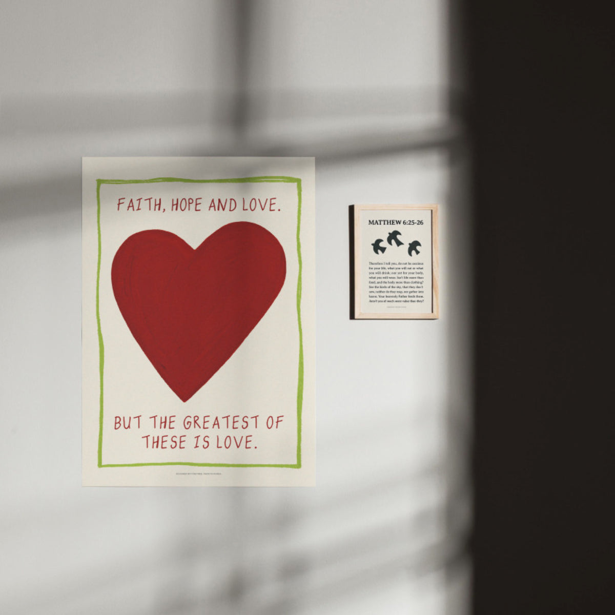 Faith Hope & Love Christian Art Print – Made in Korea