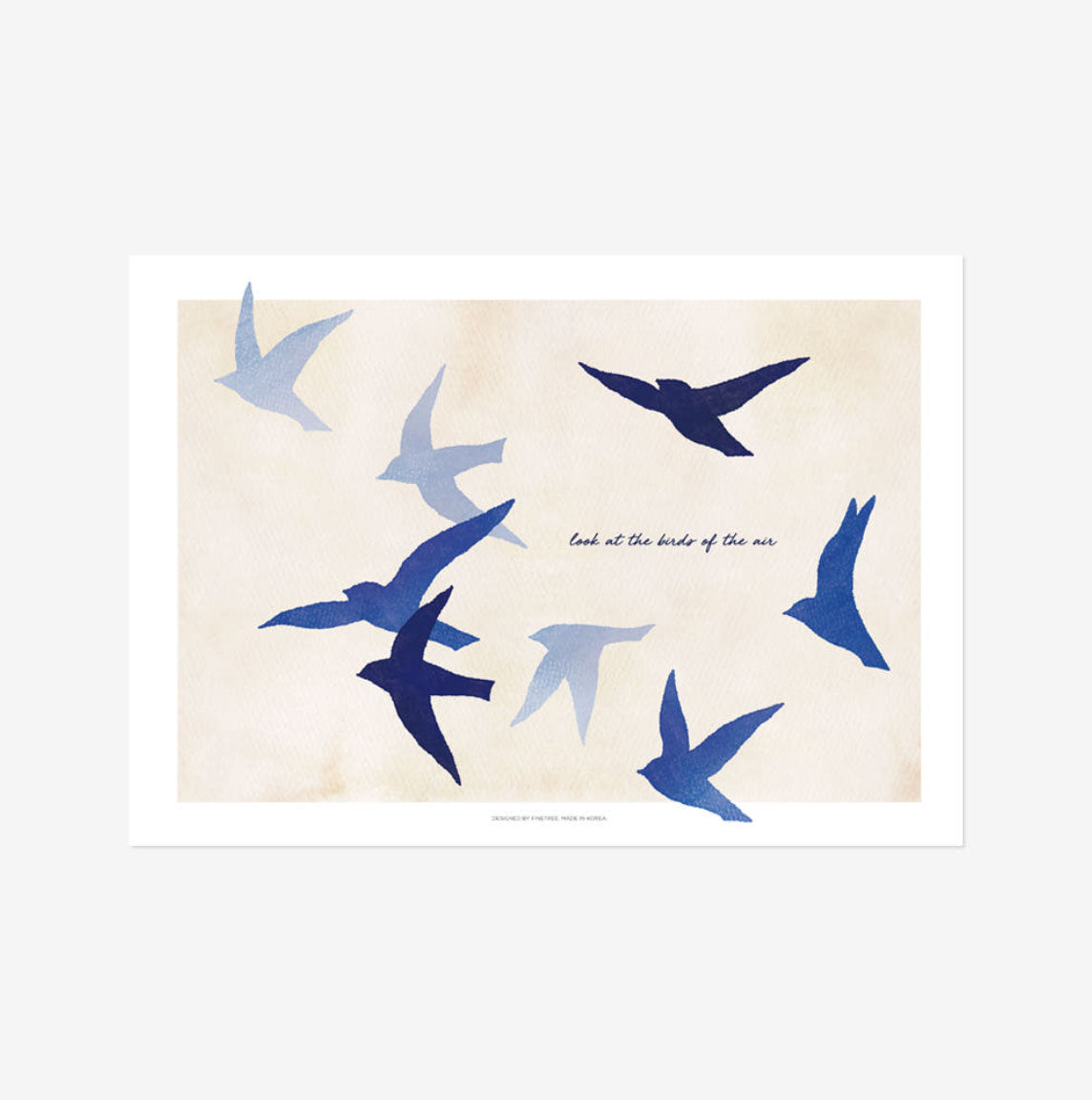 Matthew 6:26 Christian Art Print – Birds of the Air Bible Verse Wall Art, A3 & A4 Faith Poster
