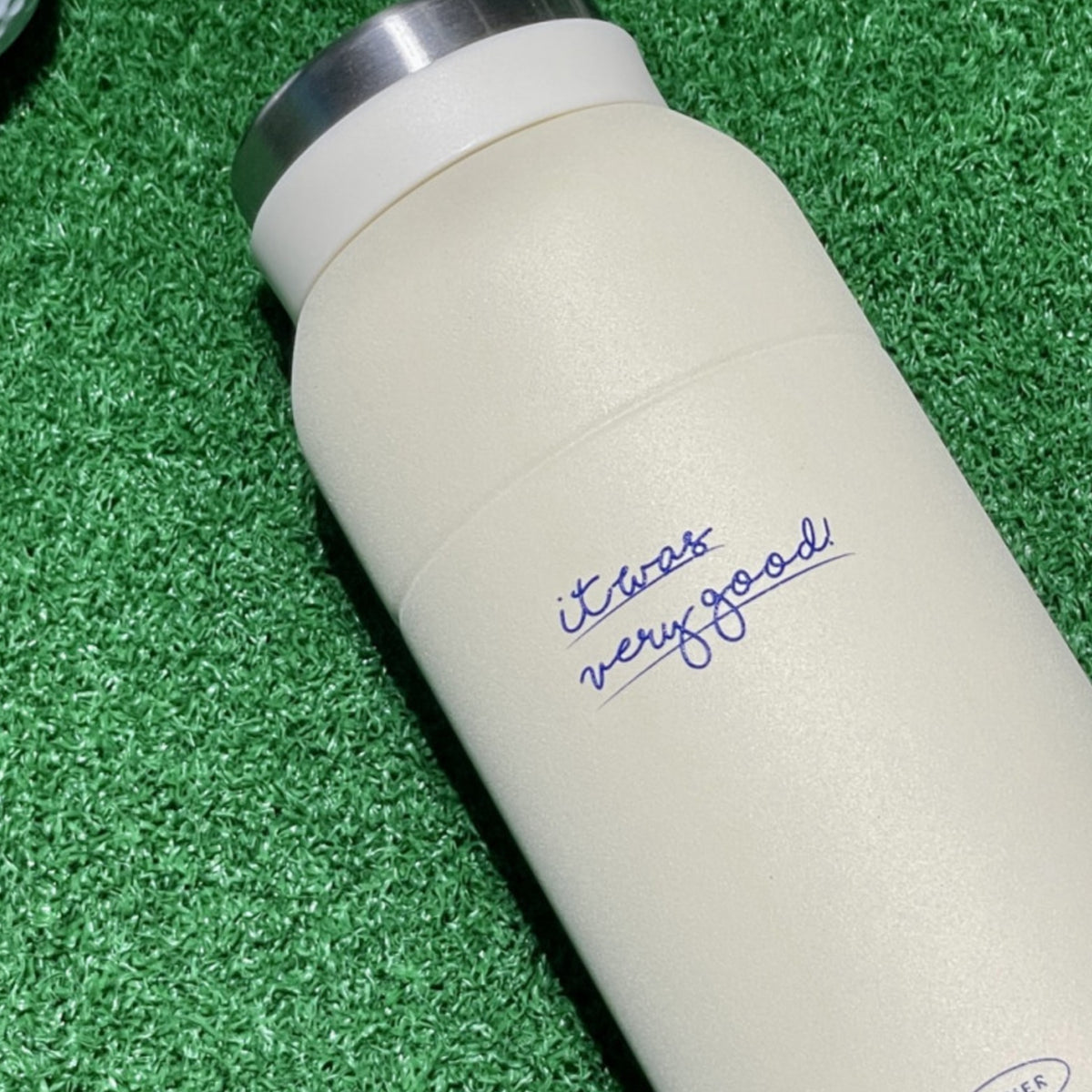 It Was Very Good Christian Stainless Steel Tumbler – Genesis 1:12 Bible Verse Water Bottle, 350ml (12 oz), Ivory | Faith-Inspired Gift