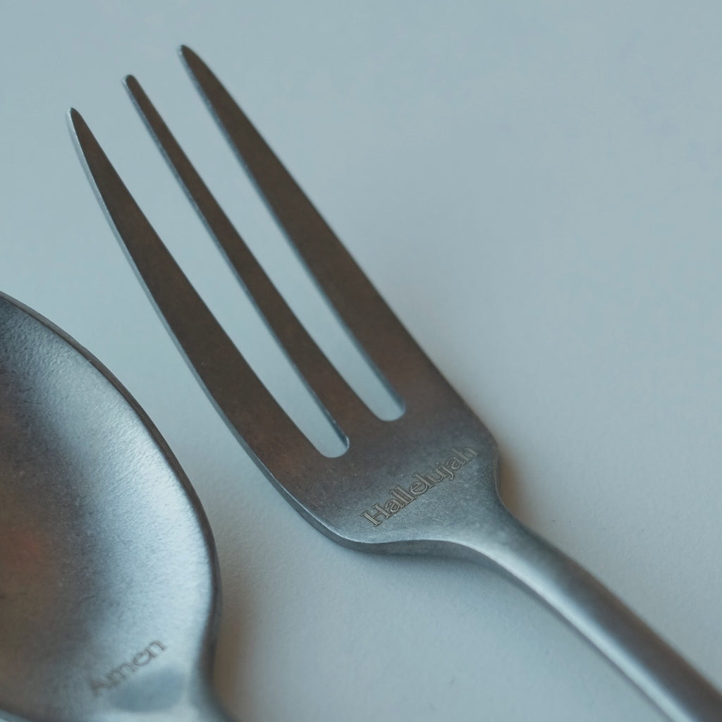 Amen Hallelujah Vintage Style Cutlery Set