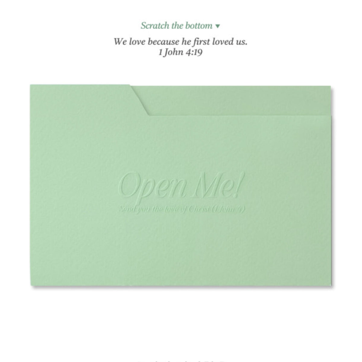 Christian Scripture Scratch Card – 1 John Bible Verse Encouragement Card, Made in Korea
