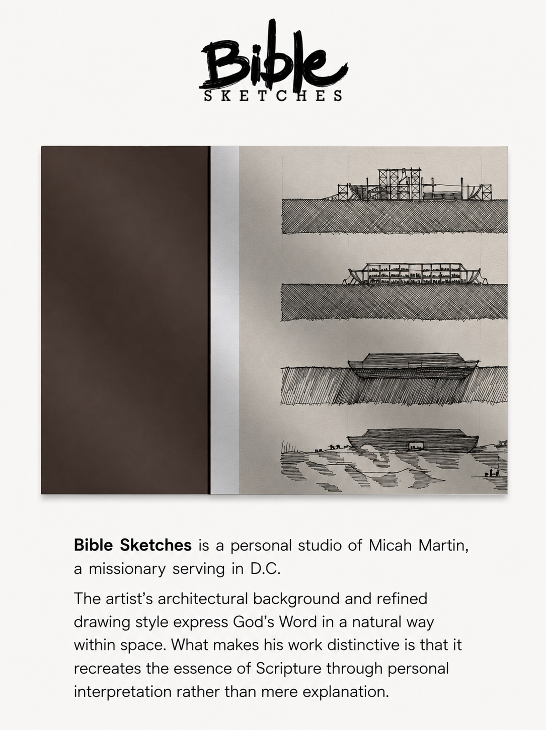 Noah’s Ark – Genesis 6–9 Architectural Scripture Art Print