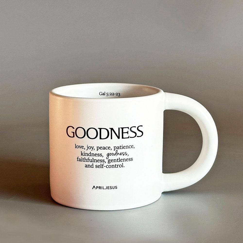 Goodness Christian Ceramic Mug – Fruit of the Spirit, 260 ml, Made in Korea