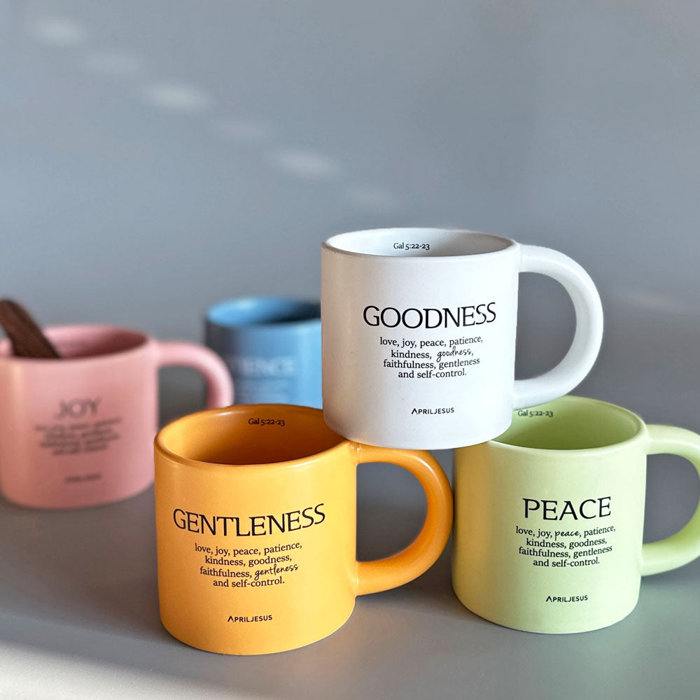 Goodness Christian Ceramic Mug – Fruit of the Spirit, 260 ml, Made in Korea