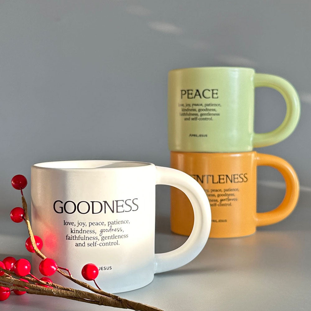 Goodness Christian Ceramic Mug – Fruit of the Spirit, 260 ml, Made in Korea