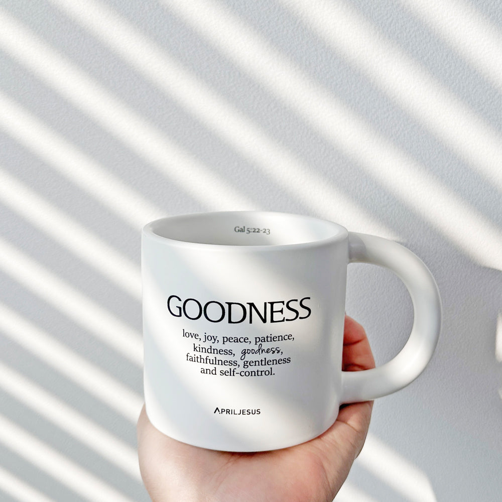 Goodness Christian Ceramic Mug – Fruit of the Spirit, 260 ml, Made in Korea