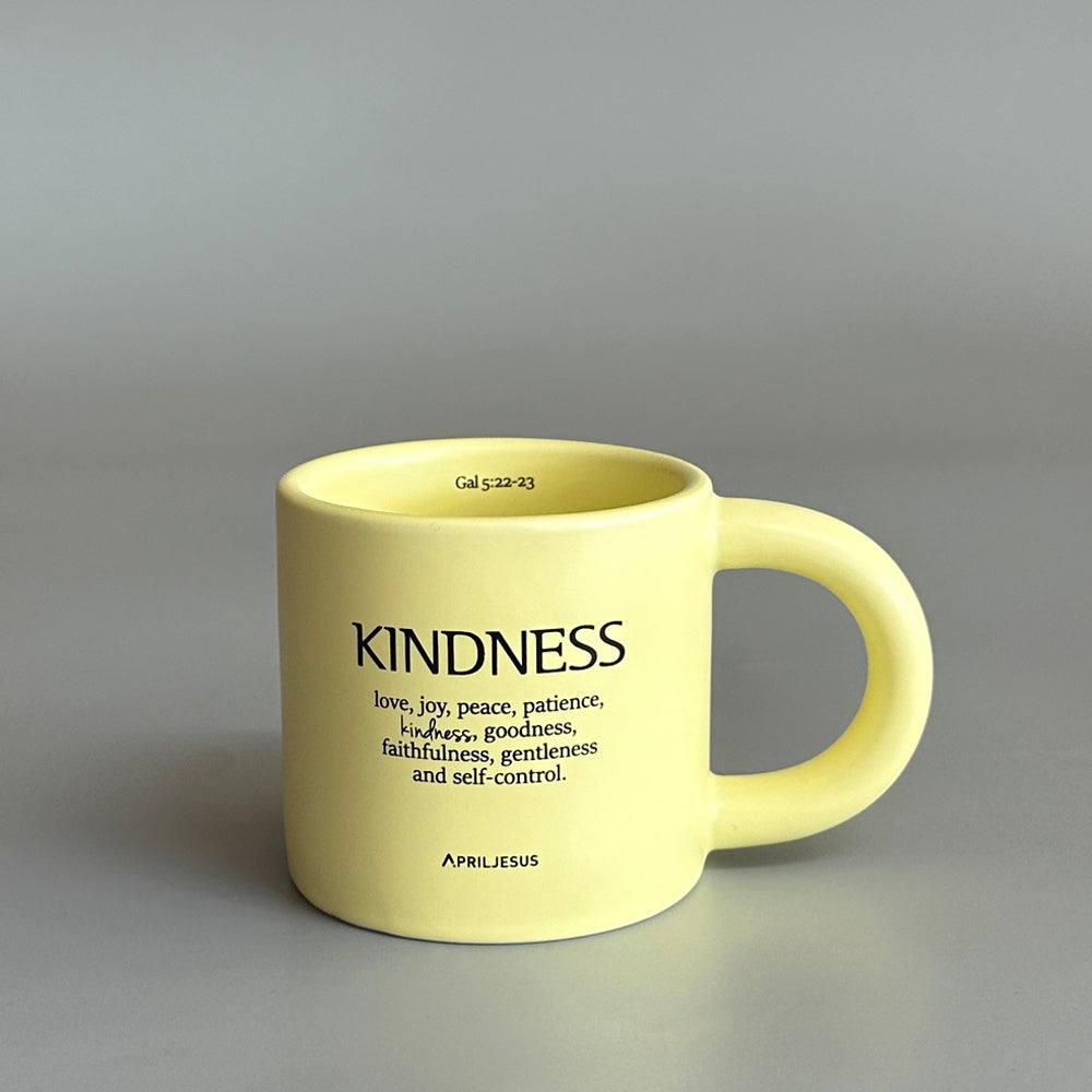 Kindness Christian Ceramic Mug – Fruit of the Spirit, 260 ml, Made in Korea