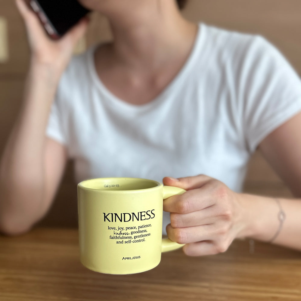 Kindness Christian Ceramic Mug – Fruit of the Spirit, 260 ml, Made in Korea