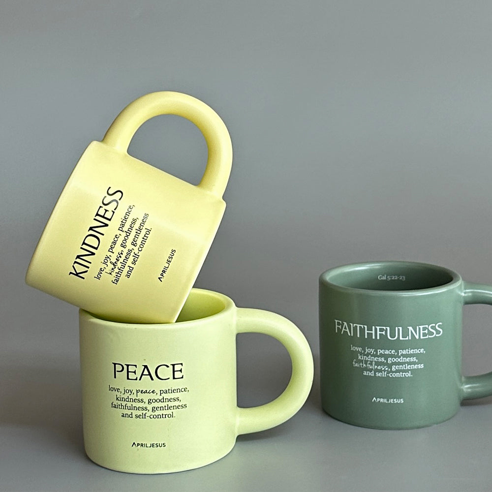 Kindness Christian Ceramic Mug – Fruit of the Spirit, 260 ml, Made in Korea