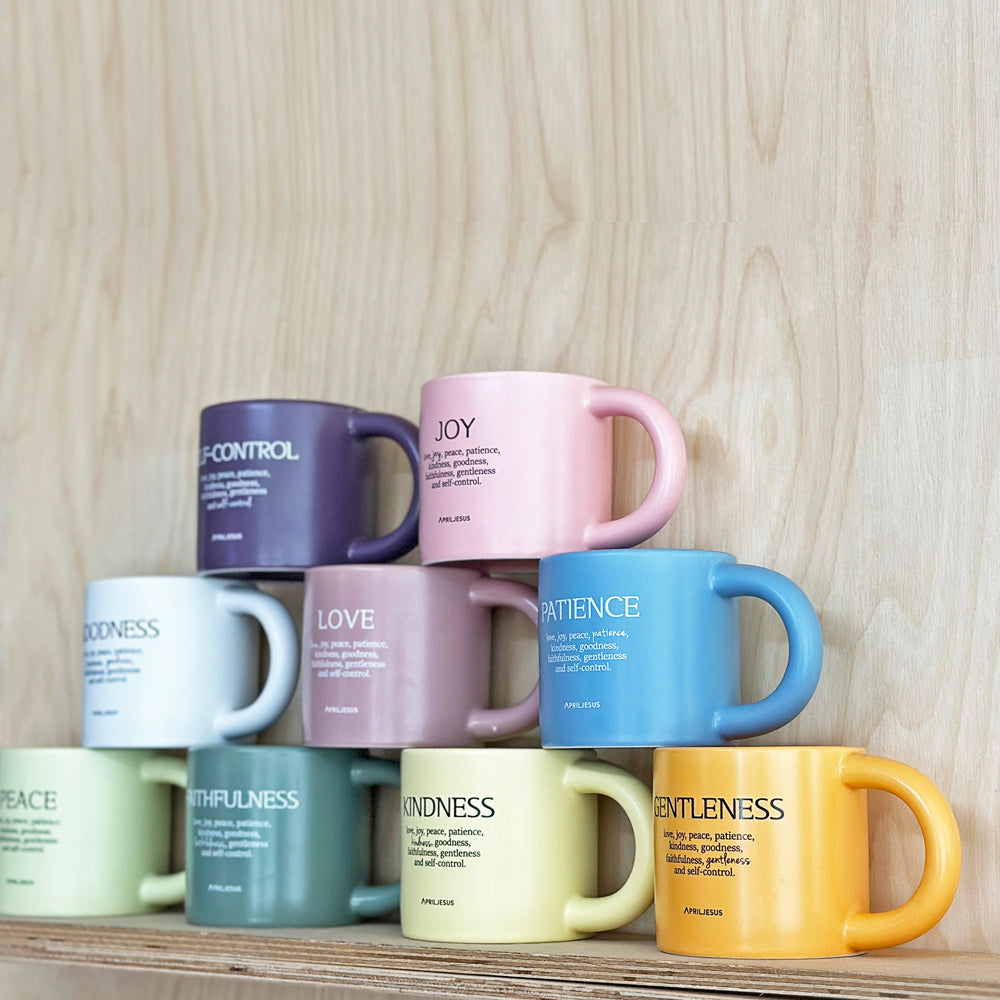 Kindness Christian Ceramic Mug – Fruit of the Spirit, 260 ml, Made in Korea