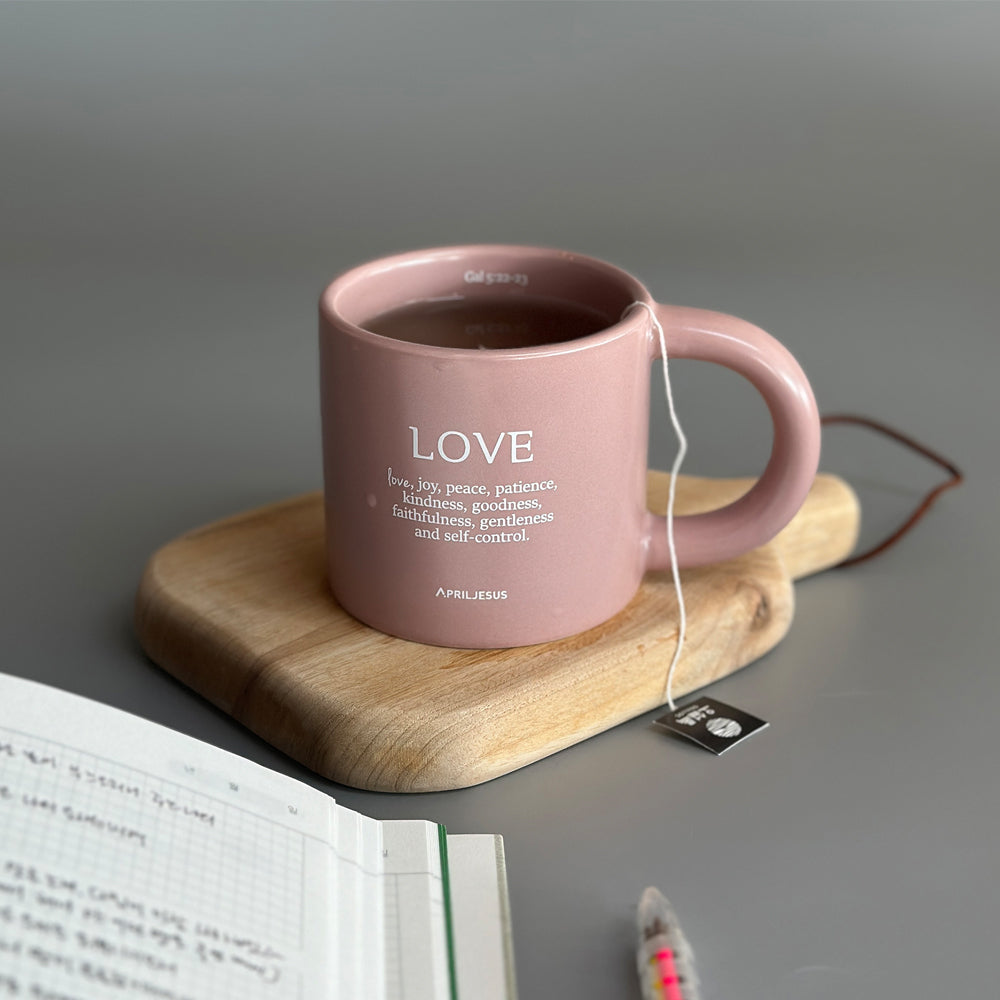 Love Christian Coffee Mug – Fruit of the Spirit, Dusty Rose, 260 ml