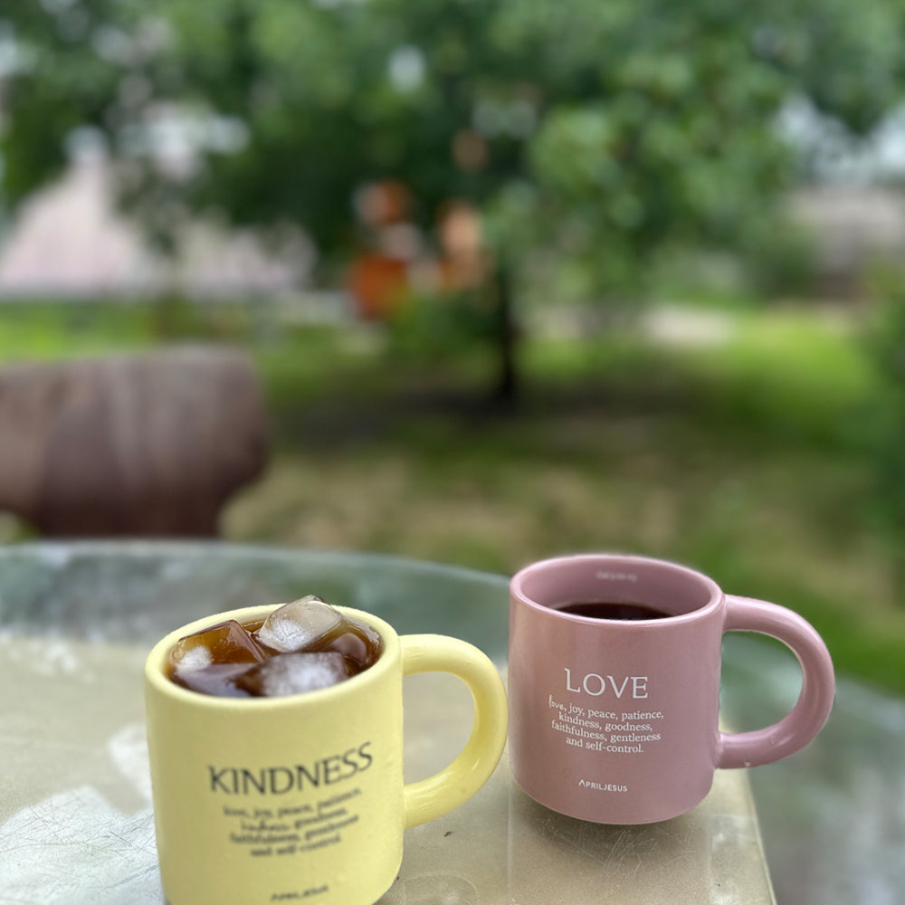 Love Christian Coffee Mug – Fruit of the Spirit, Dusty Rose, 260 ml