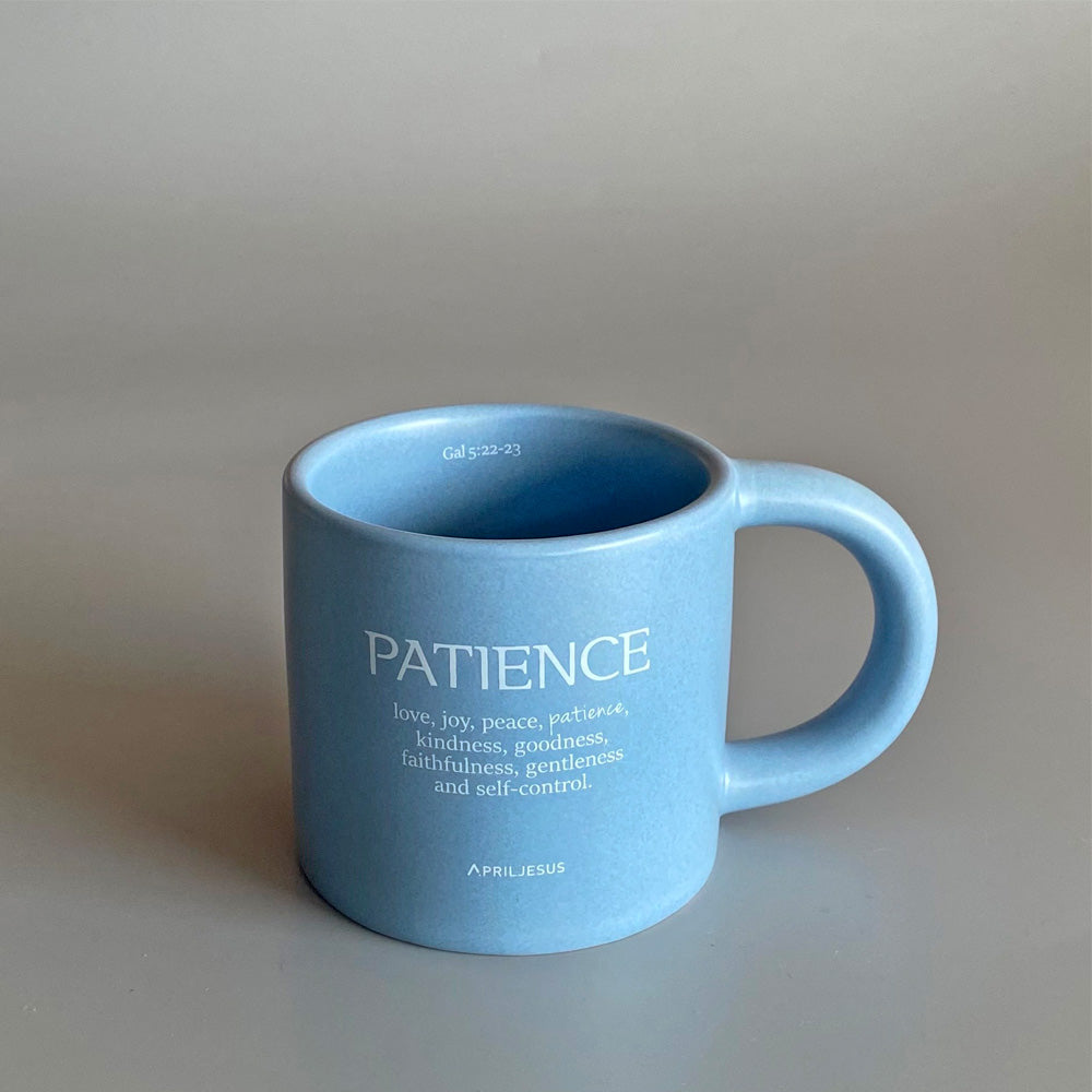 Patience Christian Ceramic Mug – Galatians 5:22–23 Fruit of the Spirit | 260ml | Made in Korea
