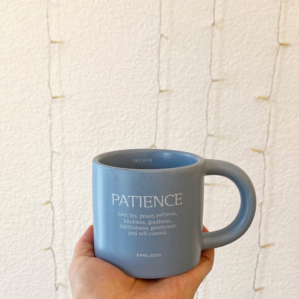 Patience Christian Ceramic Mug – Galatians 5:22–23 Fruit of the Spirit | 260ml | Made in Korea