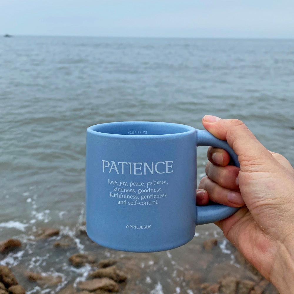 Patience Christian Ceramic Mug – Galatians 5:22–23 Fruit of the Spirit | 260ml | Made in Korea