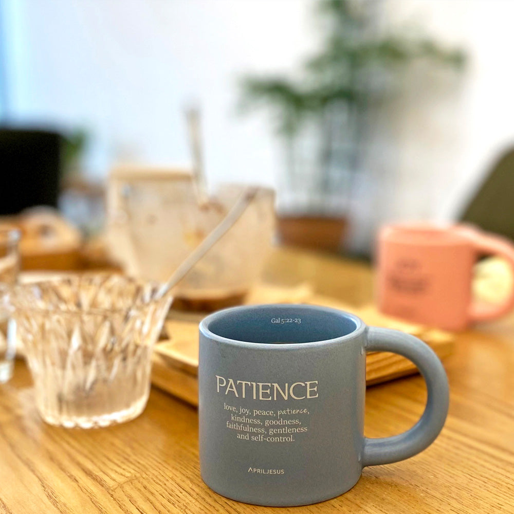Patience Christian Ceramic Mug – Galatians 5:22–23 Fruit of the Spirit | 260ml | Made in Korea