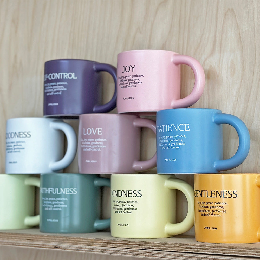 Patience Christian Ceramic Mug – Galatians 5:22–23 Fruit of the Spirit | 260ml | Made in Korea