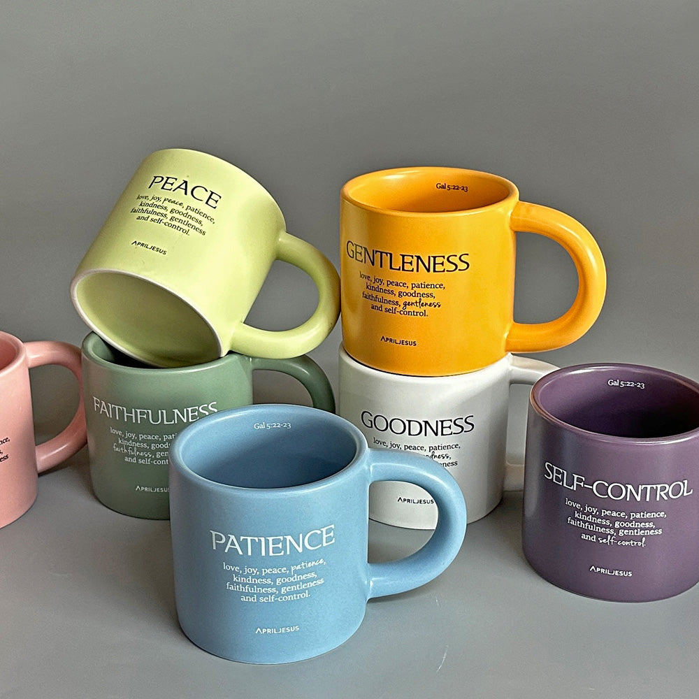 Patience Christian Ceramic Mug – Galatians 5:22–23 Fruit of the Spirit | 260ml | Made in Korea