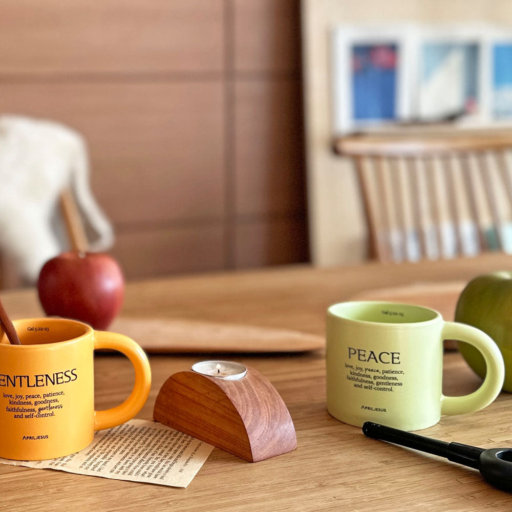 Peace Christian Ceramic Mug – Galatians 5:22–23 Fruit of the Spirit | 260ml | Made in Korea