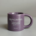 Self-Control Christian Ceramic Mug – Fruit of the Spirit, Galatians 5:22–23, Purple, 260ml, Made in Korea